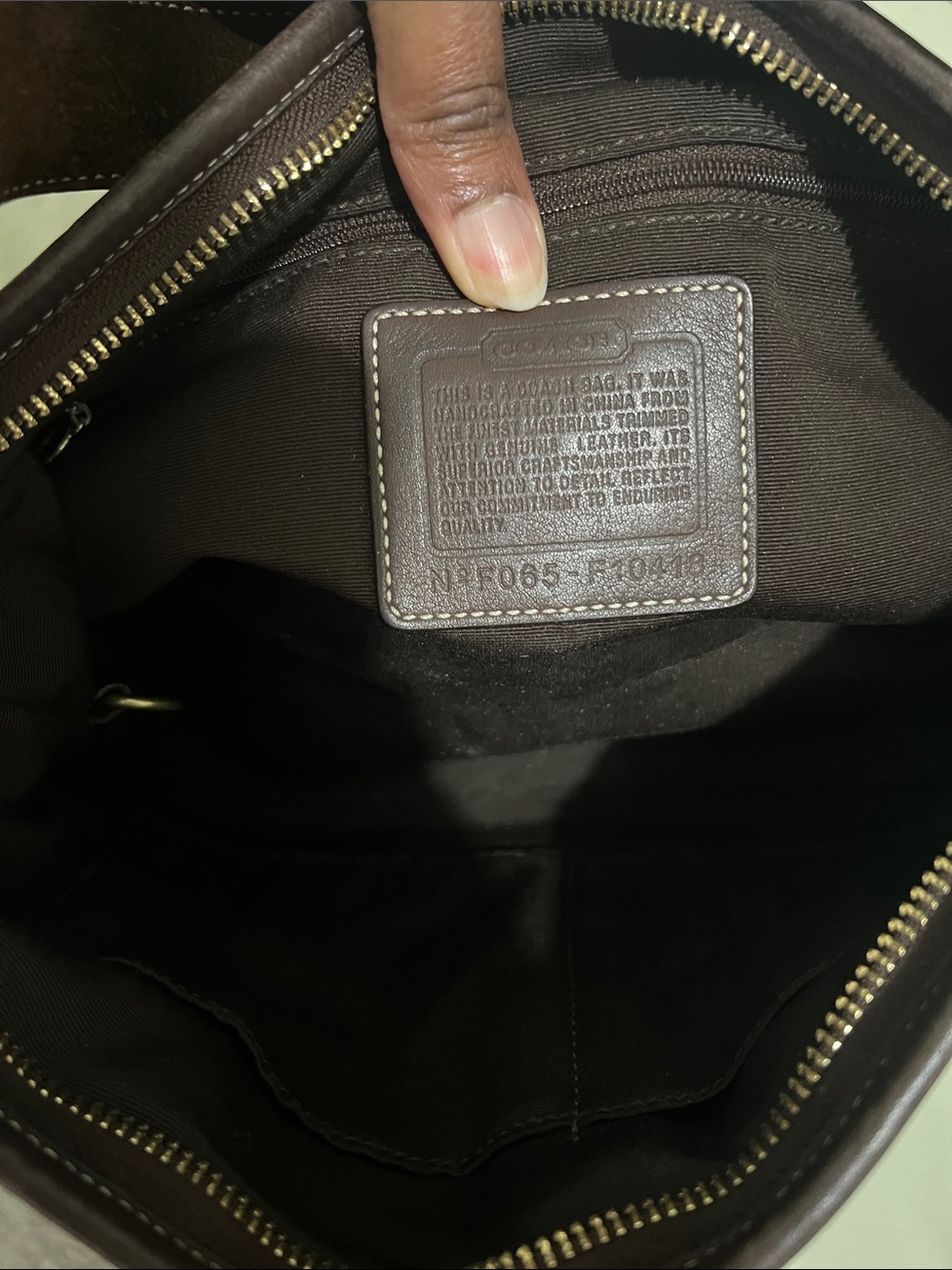 Coach East West Suede Duffel Bag - Picture 6 of 8